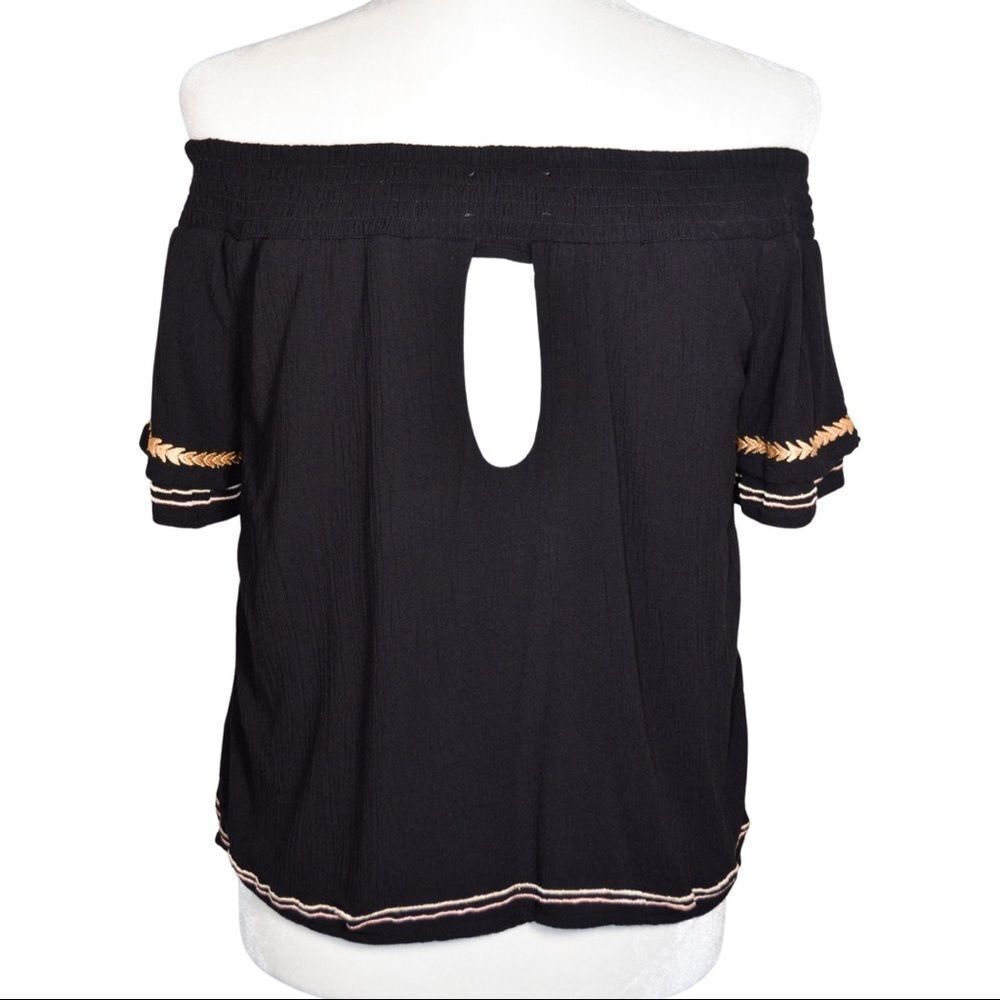 Anthropologie Boho Peasant Off The Shoulder Top - Picture 9 of 10